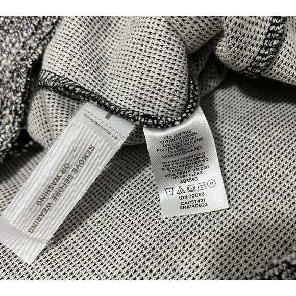 Loft Women's Textured Knit Fit Flare Flirty Skirt Size Small Black White NWT - Picture 5 of 10